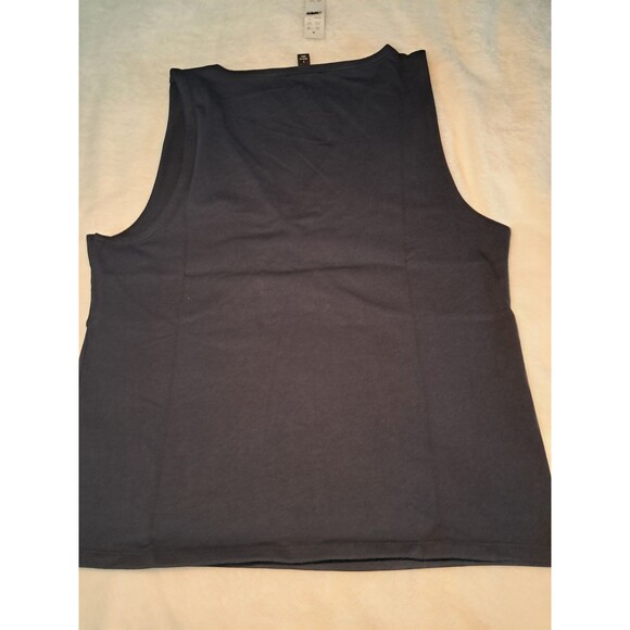 J. Crew Stretch Cotton Blend V-neck Top Navy Blue Sleeveless CI024 Size L NWT - Picture 6 of 8